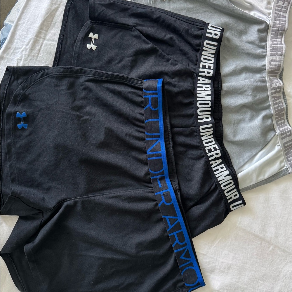 Under Armour Black and Gray Boxer Briefs Trio